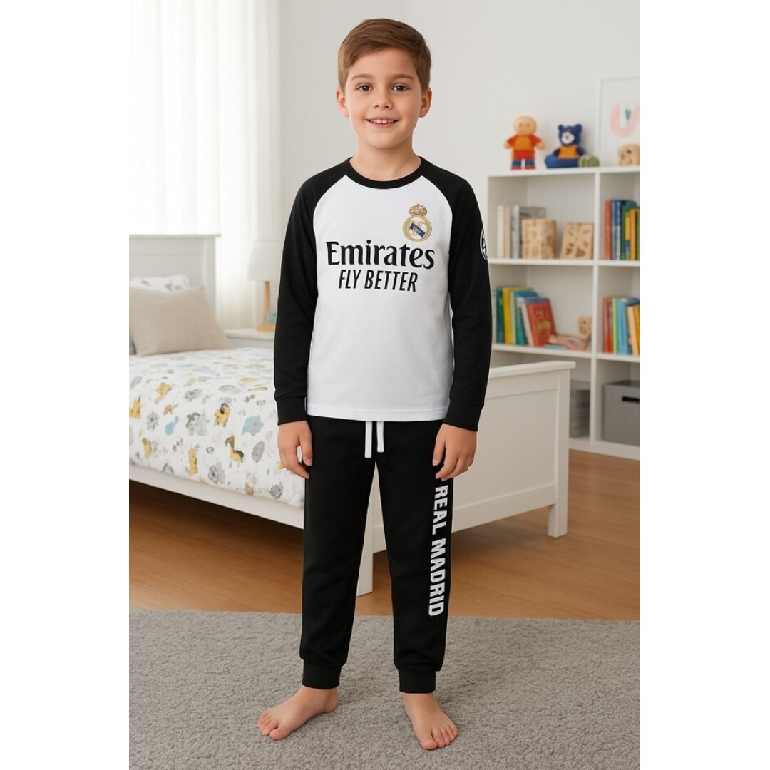 Real Madrid Pyjamas Med Långärmad Barn - 2