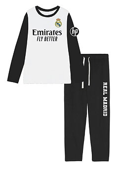 Real Madrid Pyjamas Med Långärmad Barn