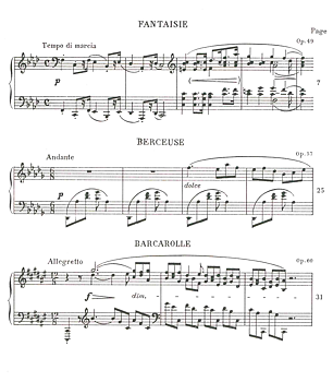 Chopin - Fantasia, Berceuse, Barcarolle
