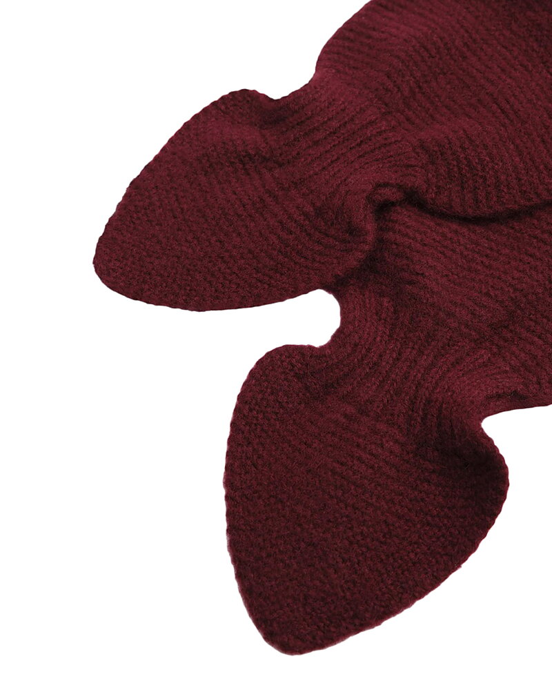Kashmirsjal neck tie vinröd