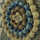 Heinz Preissler (1968) Quadratic Wall Plaque with Flower Motif 13 cm (2)