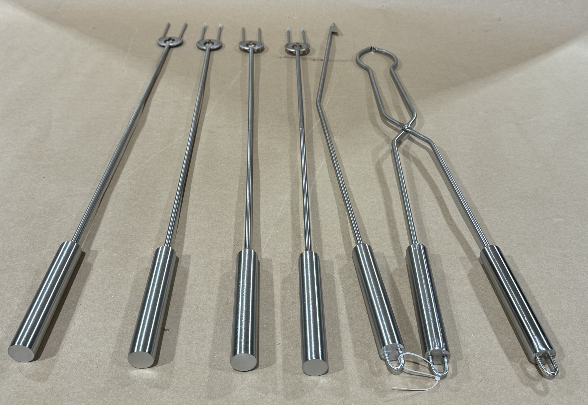 Fire tools with 4 grill sticks