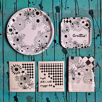 prova-på-paket FLOWER POWER svart