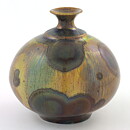イサク・イサクソン  一点もの  茶色の結晶釉のベース  (8cm)  2016年
