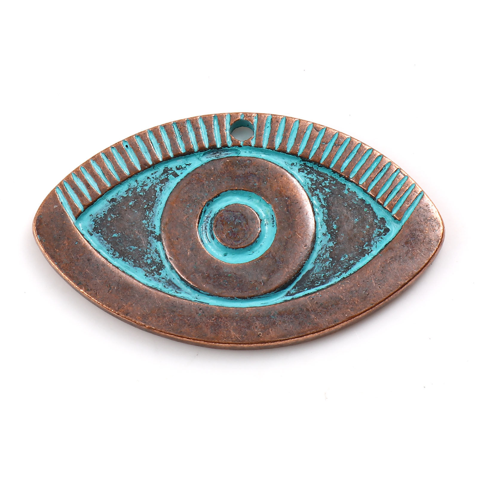 Charm, Eye,  copper patina