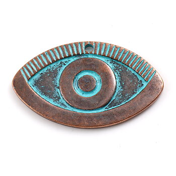 Charm, Eye,  copper patina
