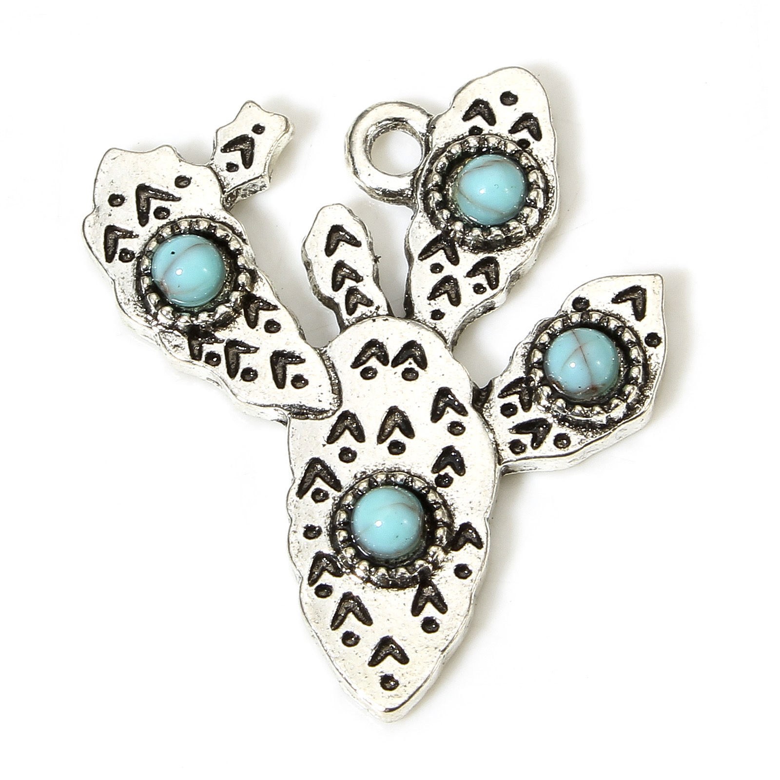 Berlock -   Boho  Kaktus, Silver, turkos