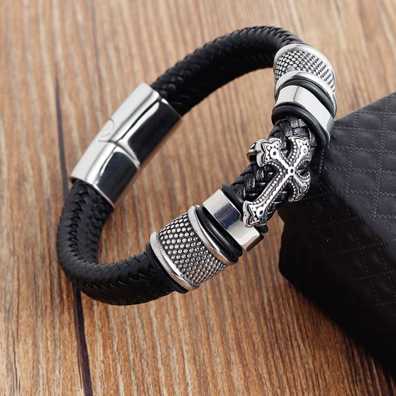 Läderarmband "Crusader" - 3