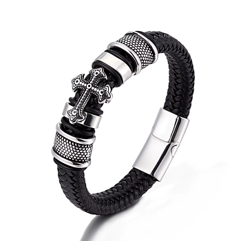 Läderarmband "Crusader"