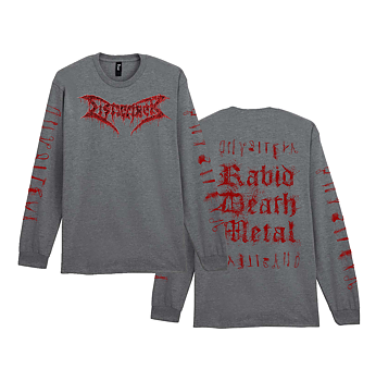 DISMEMBER - LONG SLEEVE, RABID DEATH METAL (GREY)