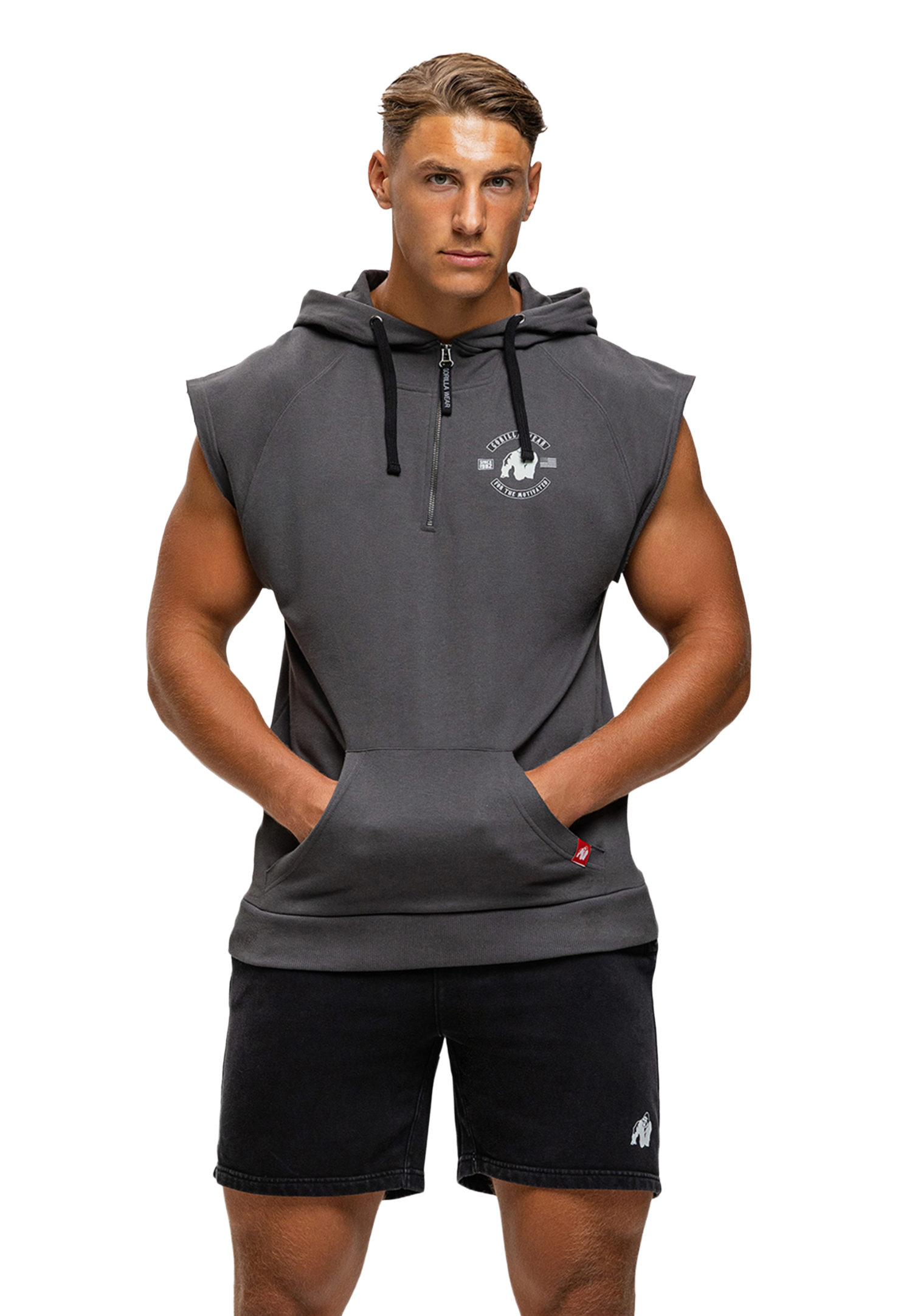 Huntley Sleeveless Hoodie, dark grey - 8