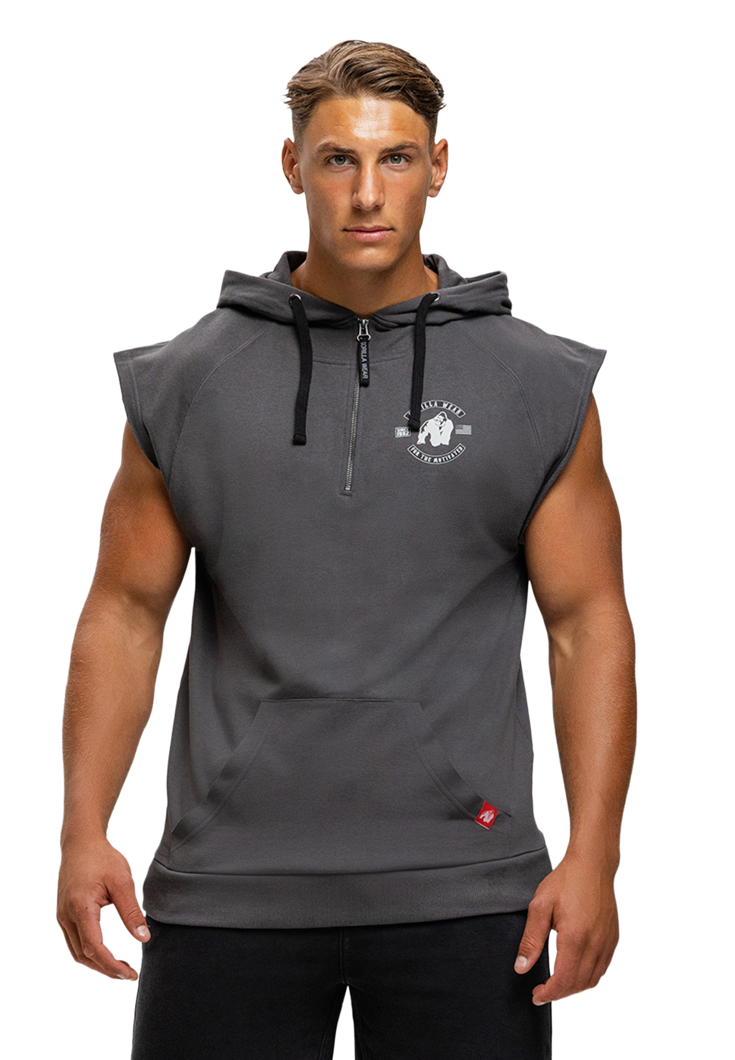 Huntley Sleeveless Hoodie, dark grey - 9
