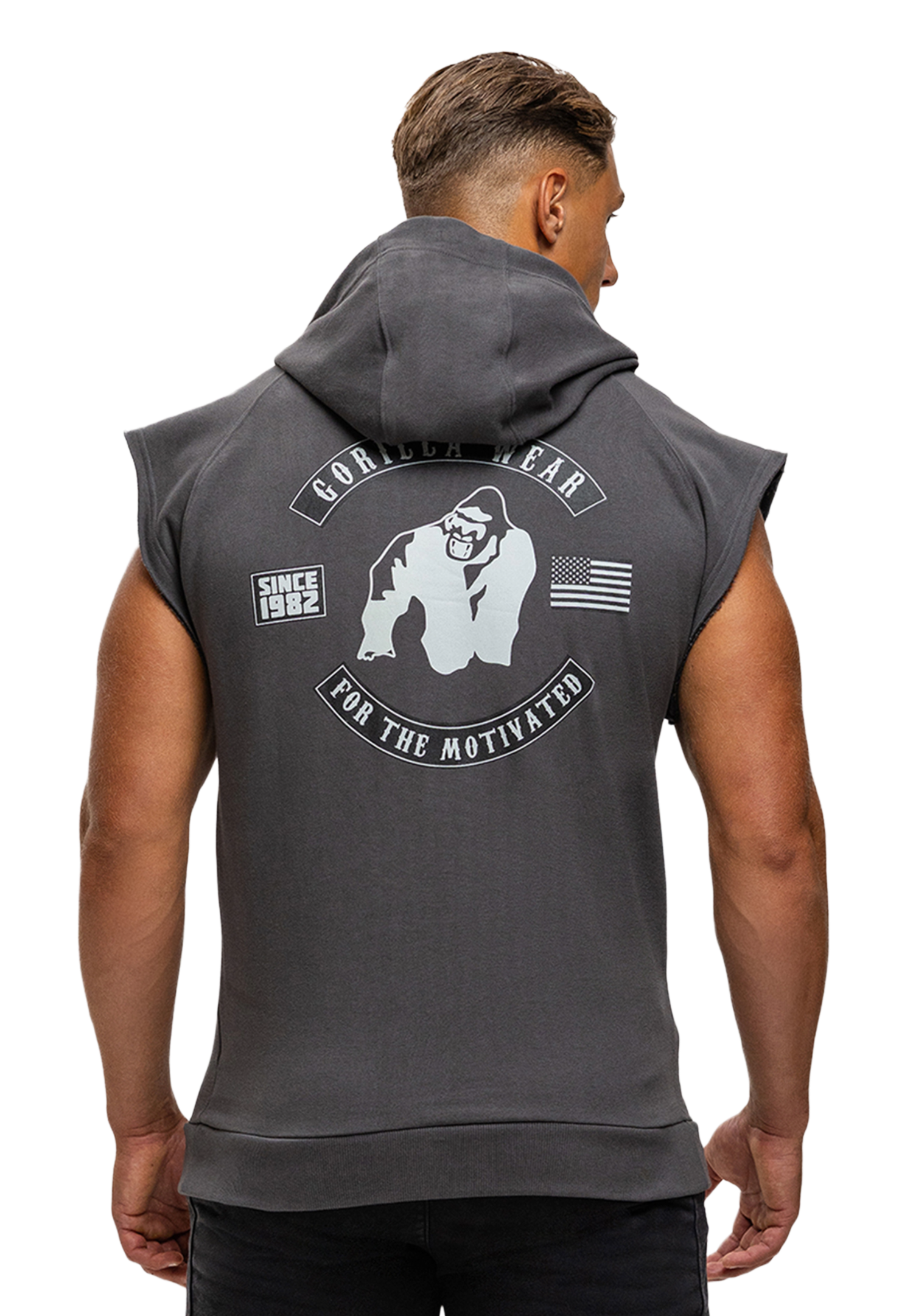 Huntley Sleeveless Hoodie, dark grey - 2