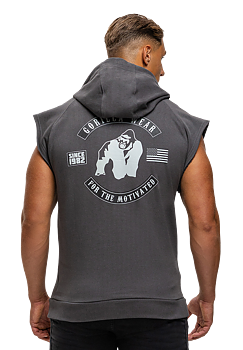Huntley Sleeveless Hoodie, dark grey