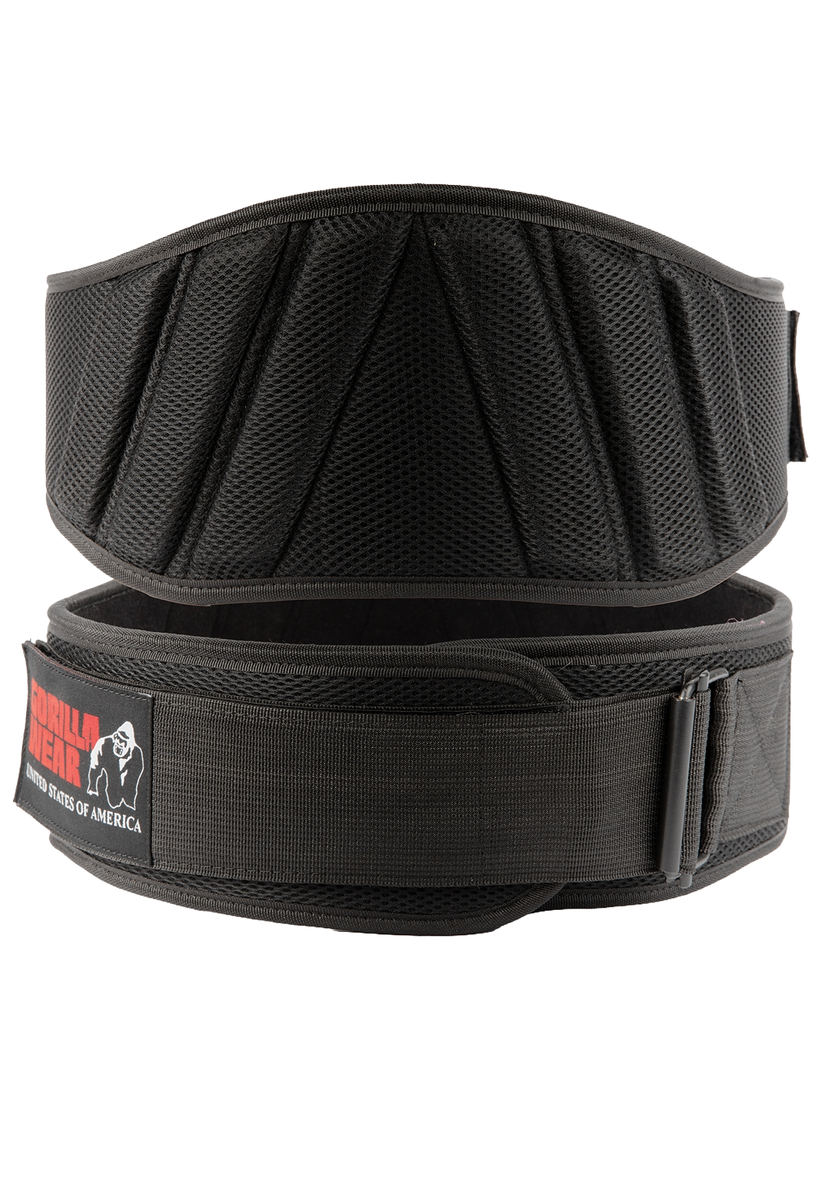 Gorilla Wear 6 Inch Padded Mesh Lifting Belt, black