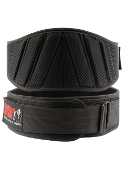 Gorilla Wear 6 Inch Padded Mesh Lifting Belt, black