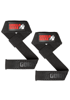 Padded Silicone Lifting Straps, black