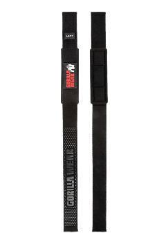 Padded Silicone Lifting Straps, black