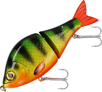 slow sinking pike bait that is articulated. natural swimming motion and realistic finish that attracts large pike