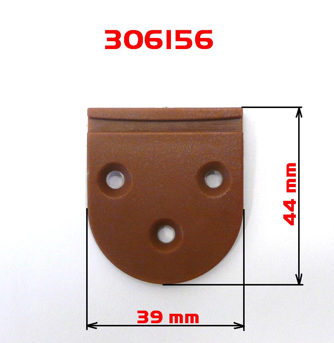 Schiebetürbeschlag braun 44x39mm