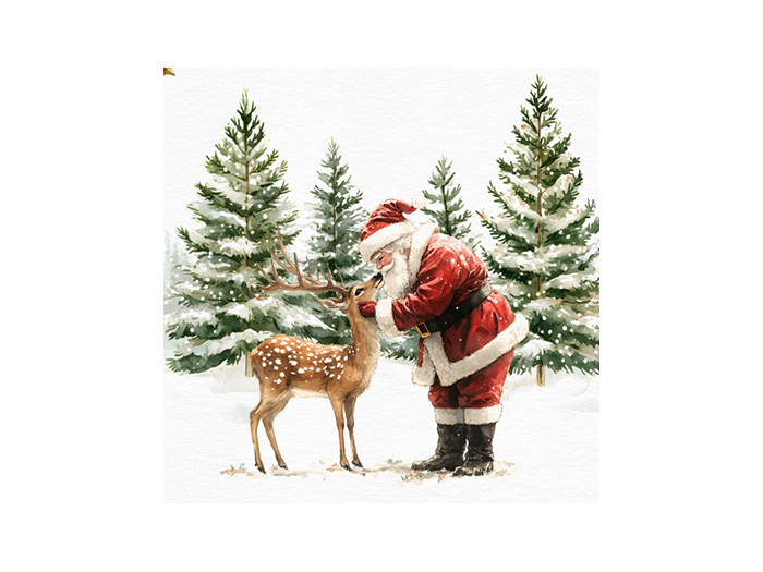 Servett Tomte & Rådjur