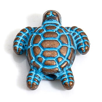 Spacer bead ,Turtle  Patina Copper