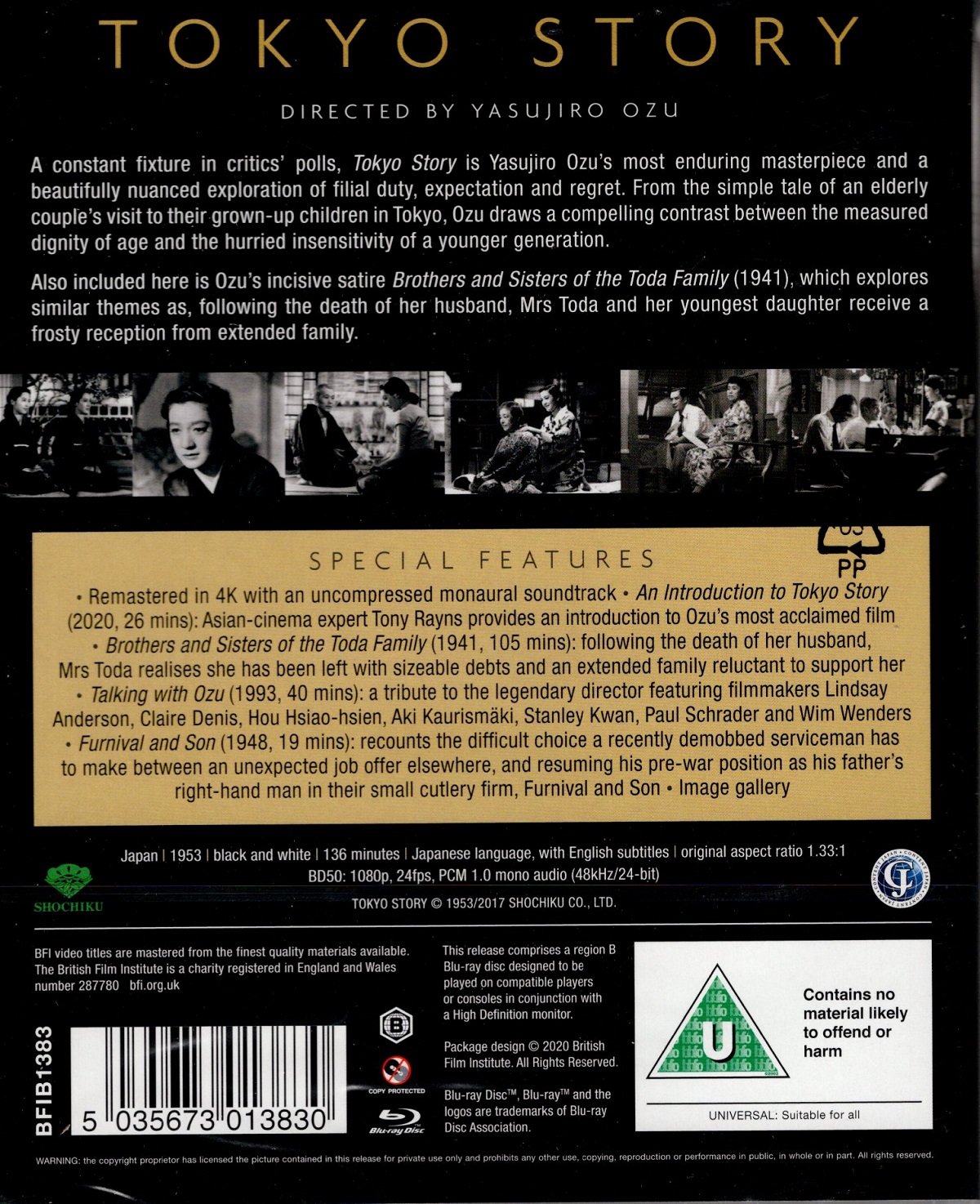 Tokyo Story (ej svensk text) (Blu-ray) - 2