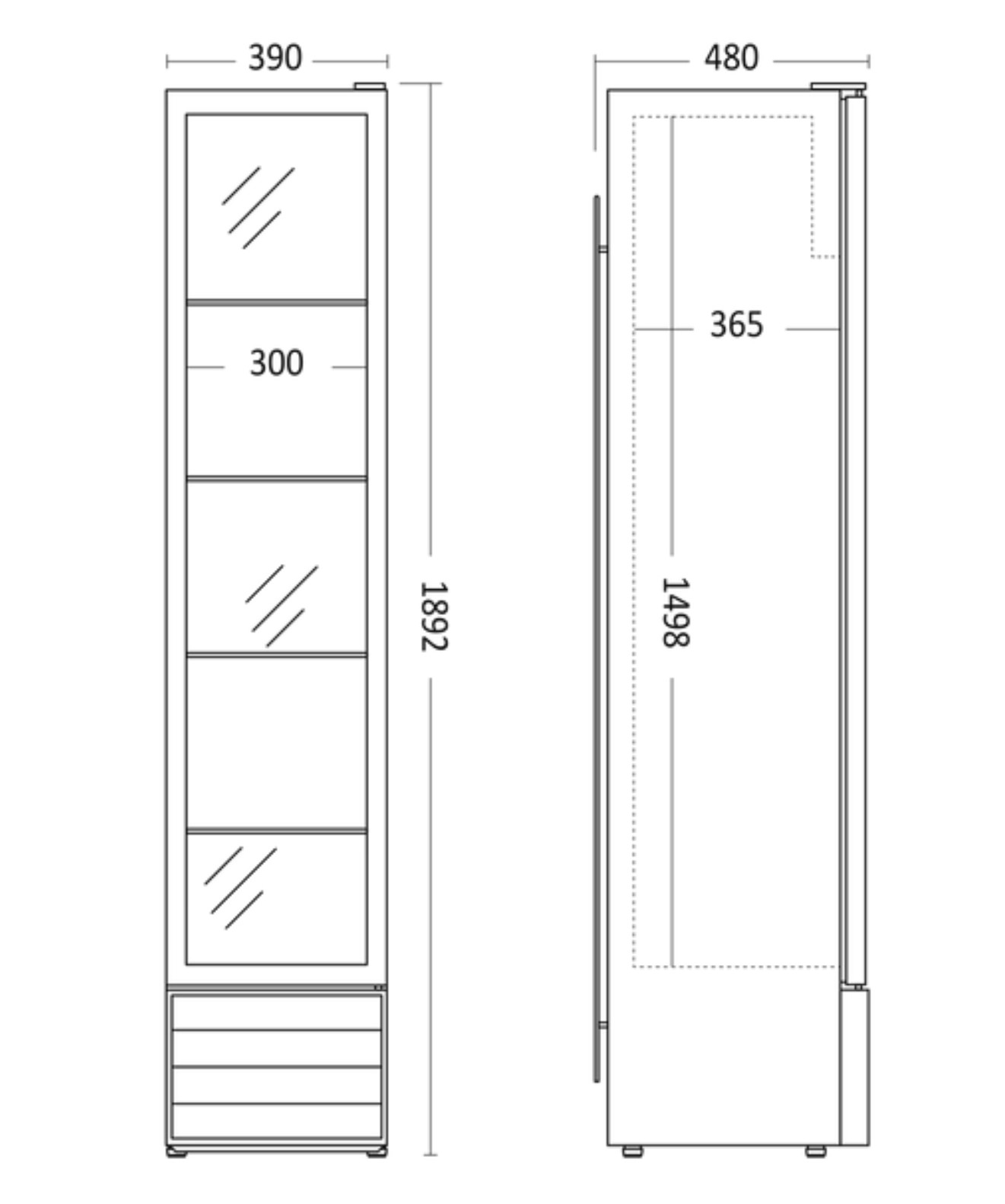 Displaykyl SD 226 BE, 166 liter - 6