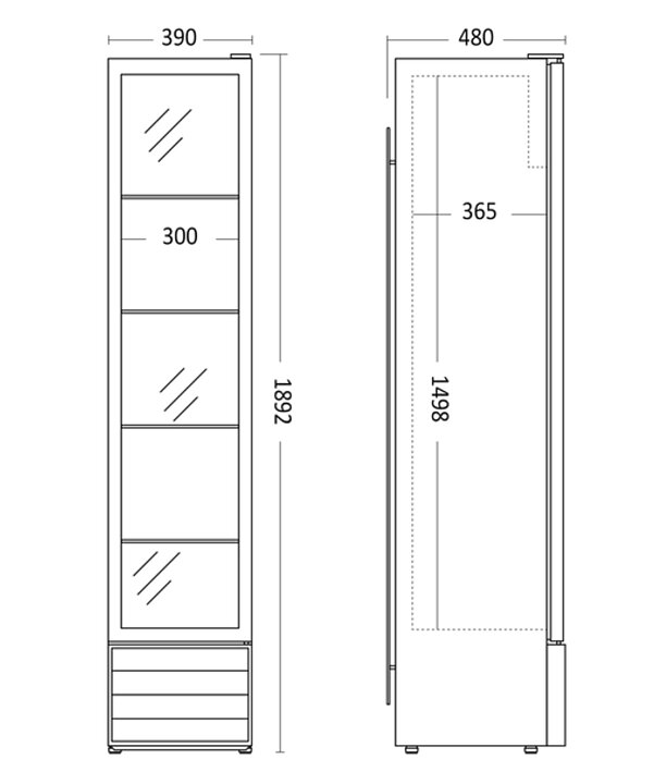 Displaykyl SD 226 BE, 166 liter