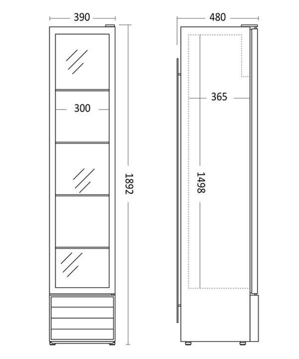 Displaykyl SD 226 BE, 166 liter