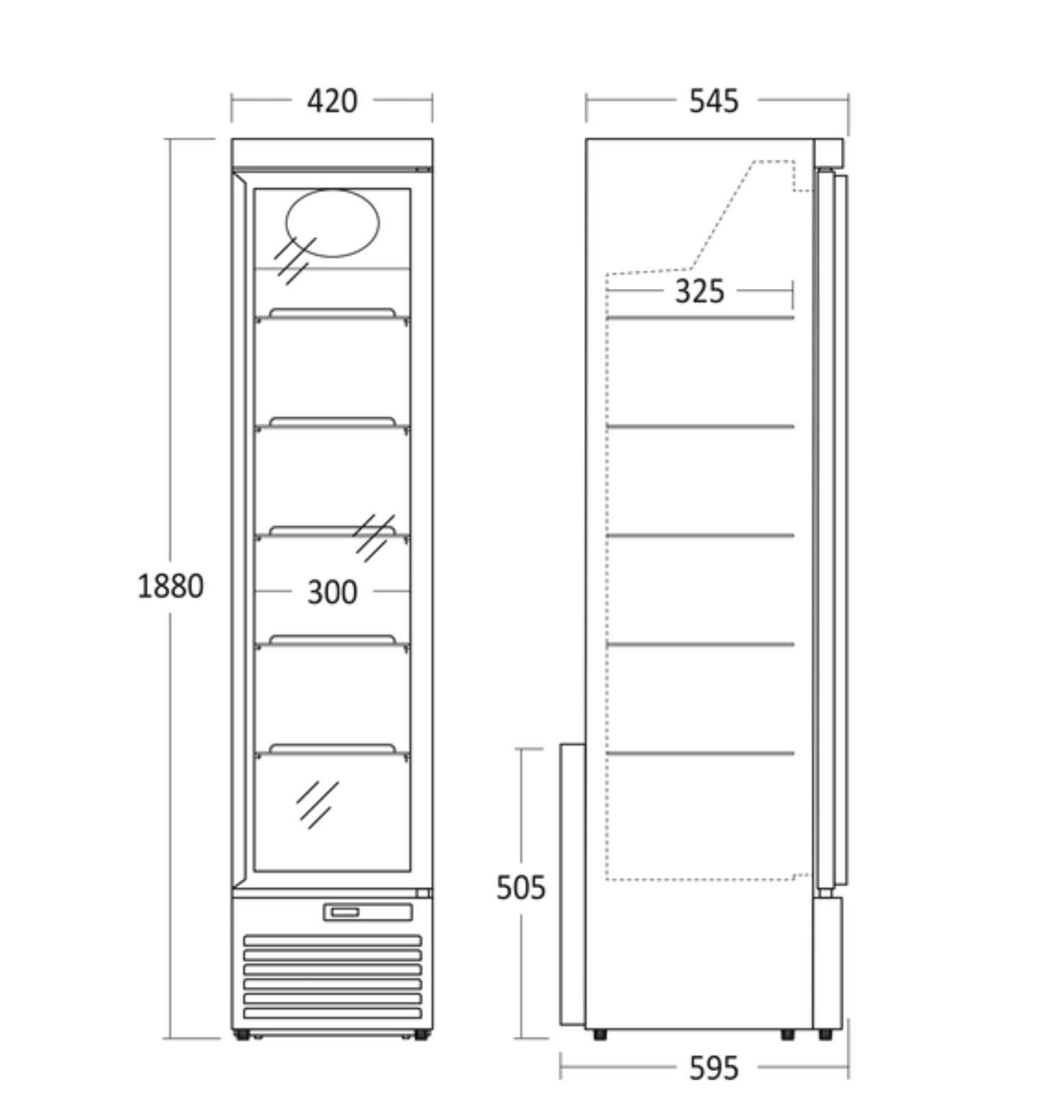 Displayfrys DF160BD, 165 liter - 4