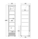 Displayfrys DF160BD, 165 liter