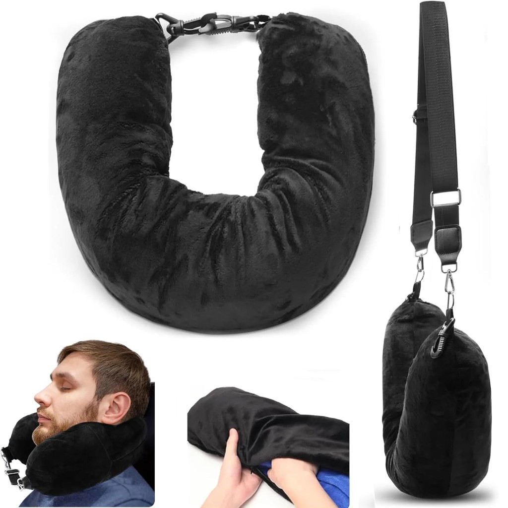 Kombinerad nackkudde och packpåse