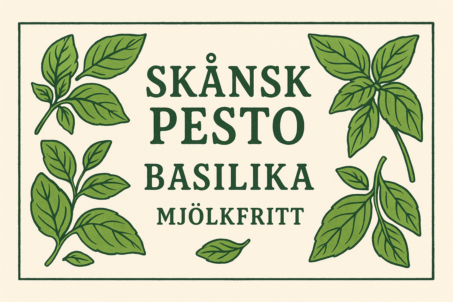 Mjölkfri Pesto – Handgjord och smakrik från Davidstorps Kryddgård