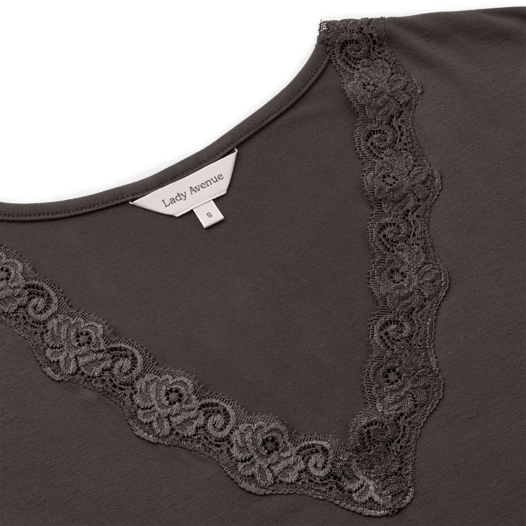 Lady Avenue Bamboo Nightdress w. Lace - 4