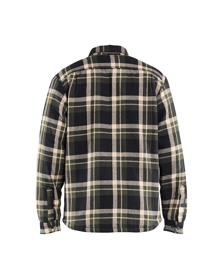 Piléfodrad flanellskjorta 4704 - skogsgrön/svart - 2
