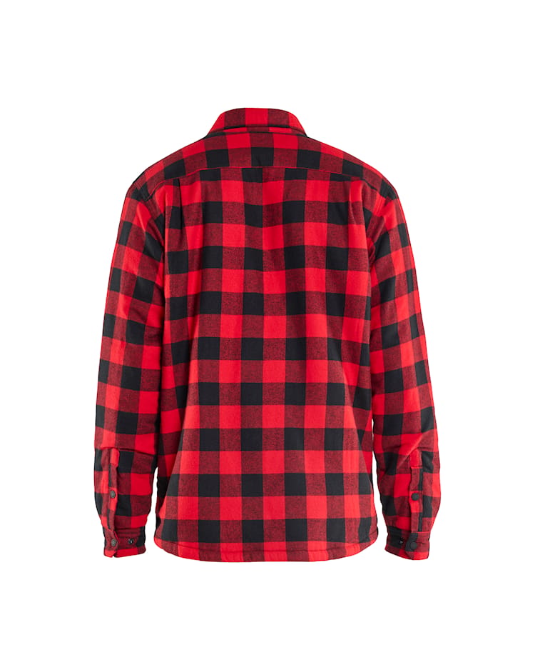Piléfodrad flanellskjorta 4704 . röd/svart - 2
