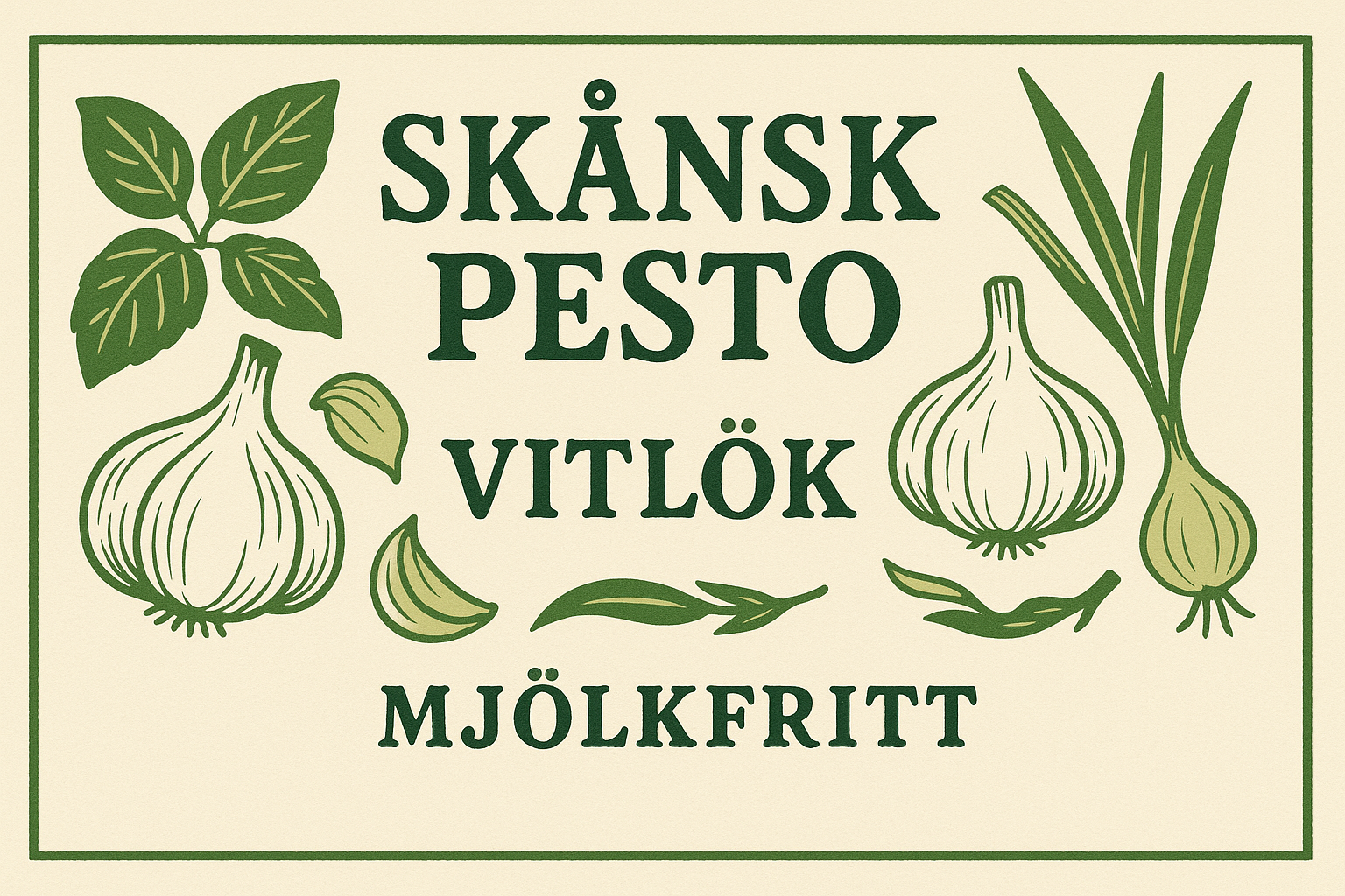 Mjölkfri Vitlökspesto – Handgjord med skånsk olja
