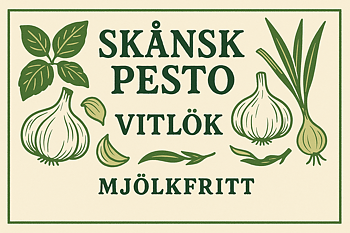 Mjölkfri Vitlökspesto – Handgjord med skånsk olja