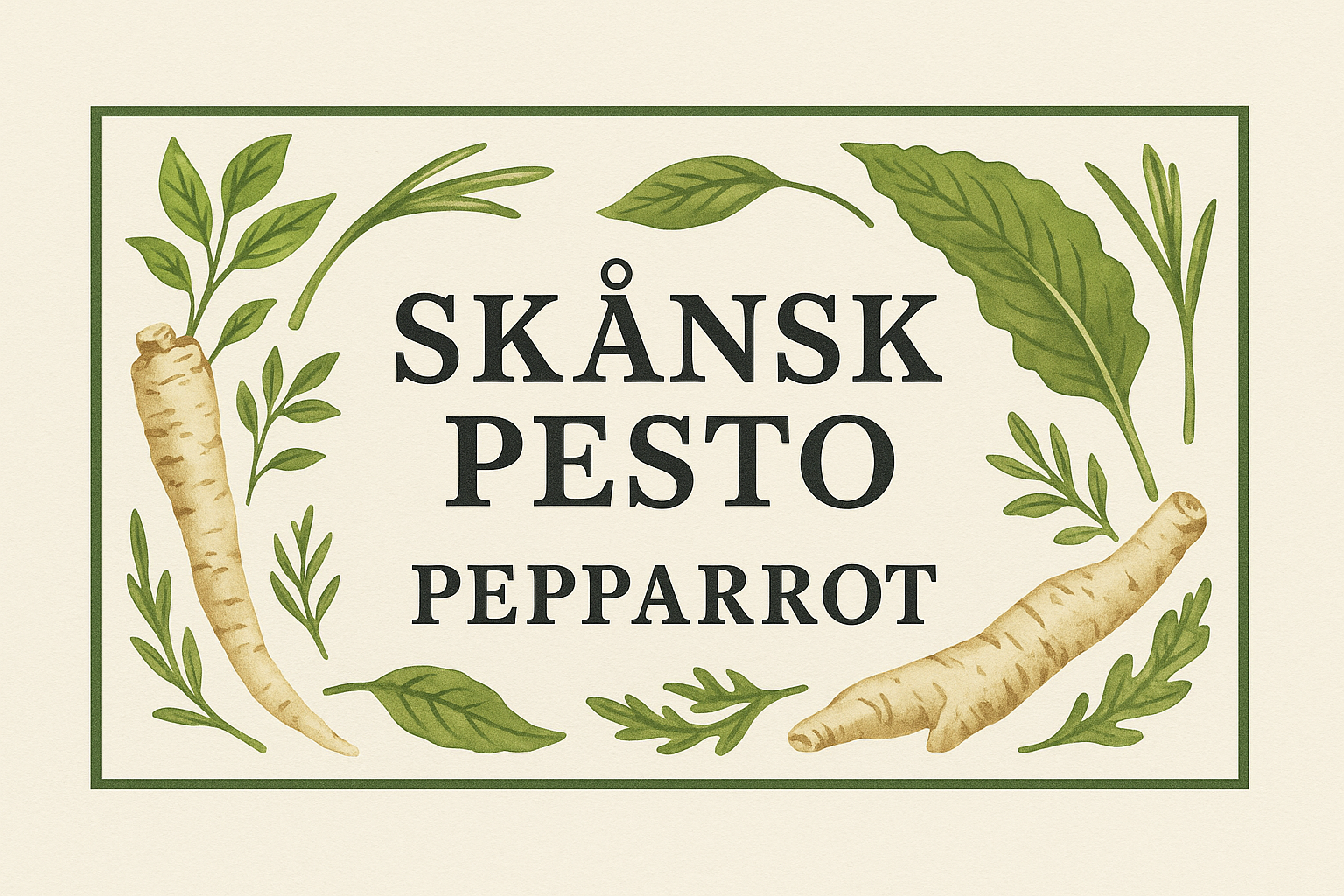 Pepparrotspesto – Handgjord med skånsk karaktär