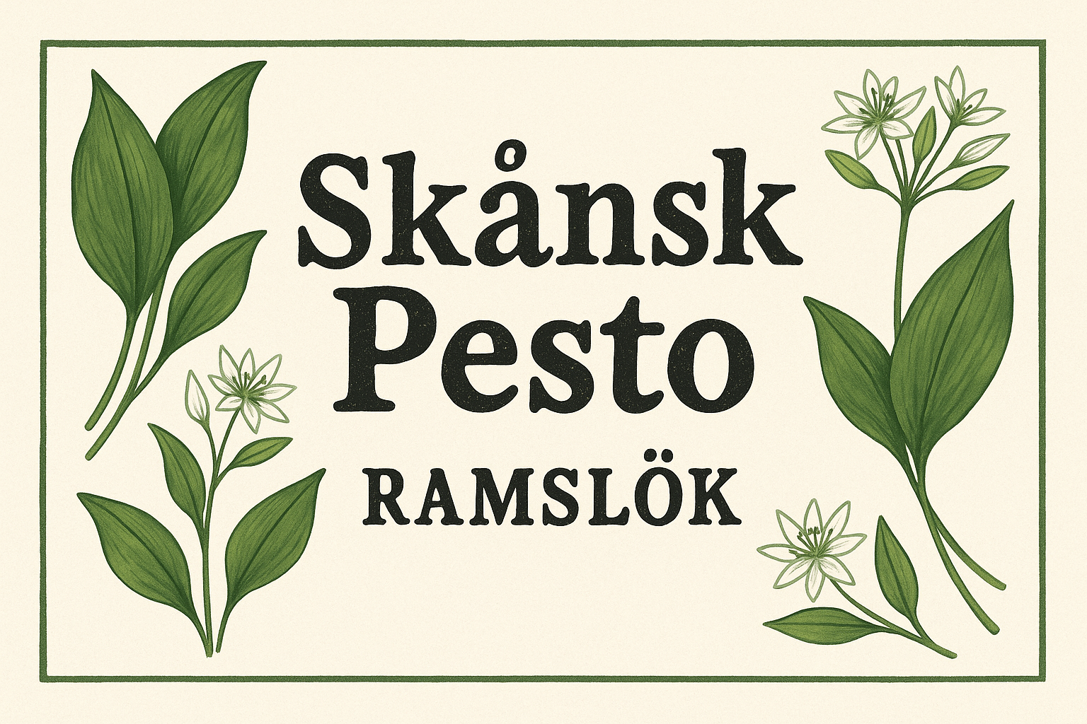 Ramslökspesto – Handgjord med skånsk ramslök