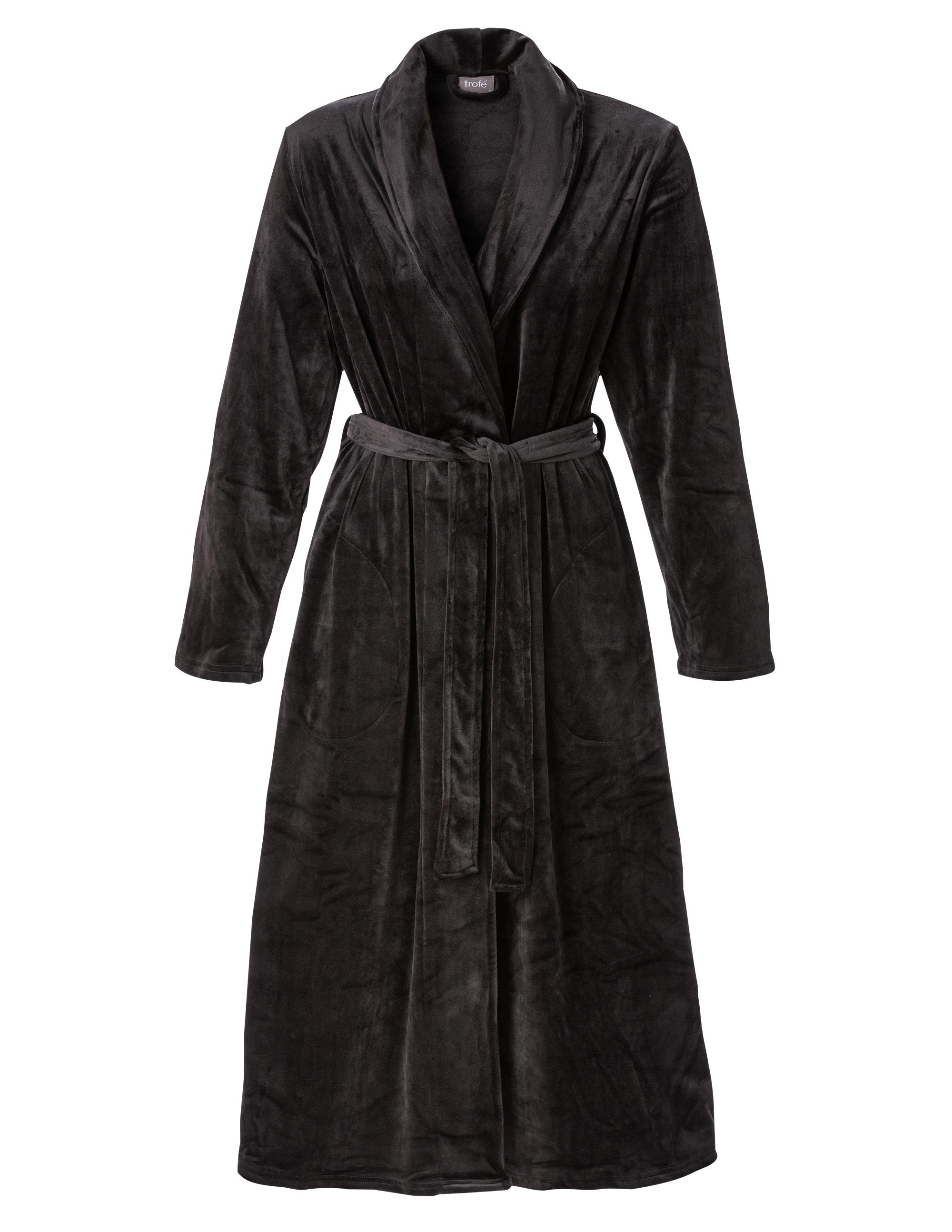 Trofé Solid Velvet Robe