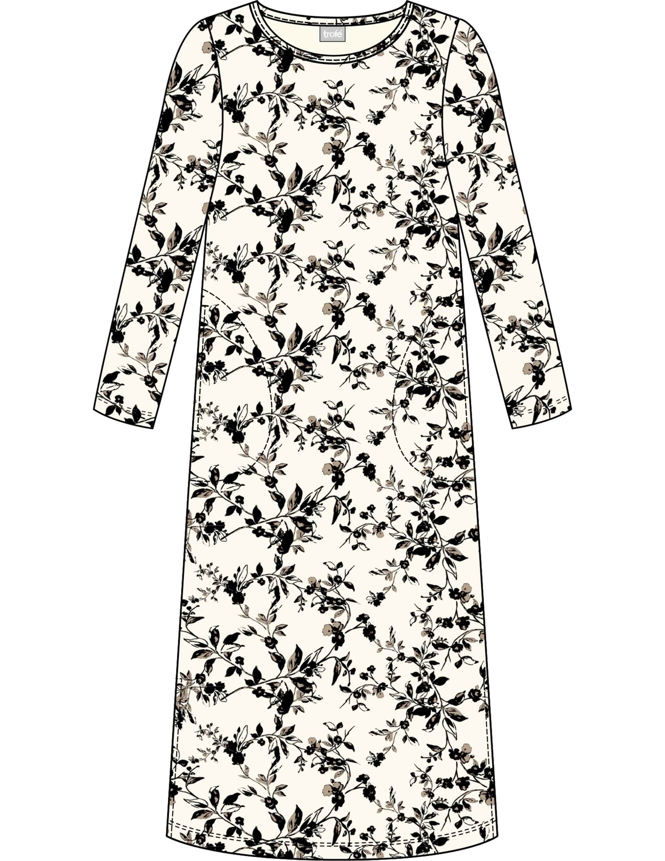Trofé Silhouette Long Sleeve Nightdress - 4
