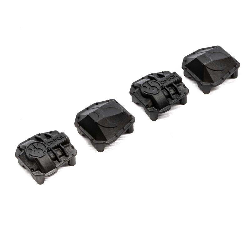 AXIAL AR45P AR45 Differential Covers, Black: SCX10 III