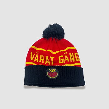 Mössa stickad Röd VÅRAT GÄNG