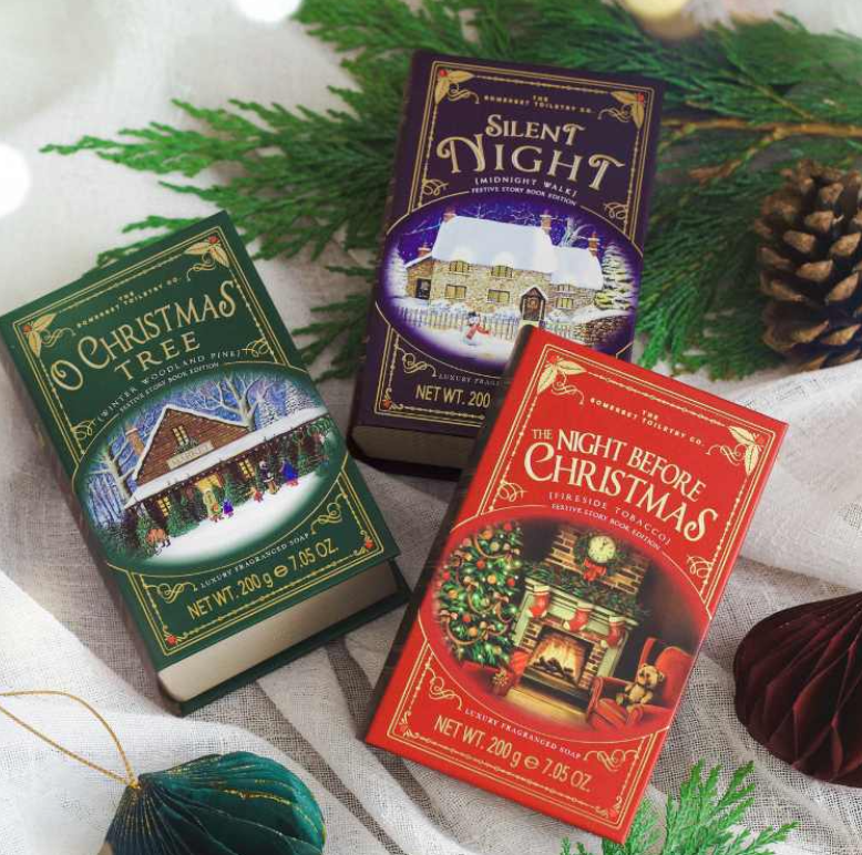 Festive Story Book Edition : The Night Before Christmas Fireside Tobacco -  Tvål 200 gram i julig bokformad ask med magnetlås - 3