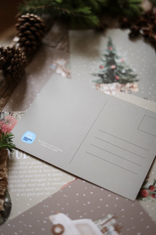 Christmas card, Nu har vi ljus här i vårt hus, julen är kommen.. - Majas Cottage - 2