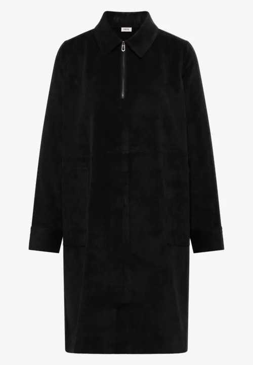 Solid Zipper Corduroy Dress - (C) - Cecil - 5