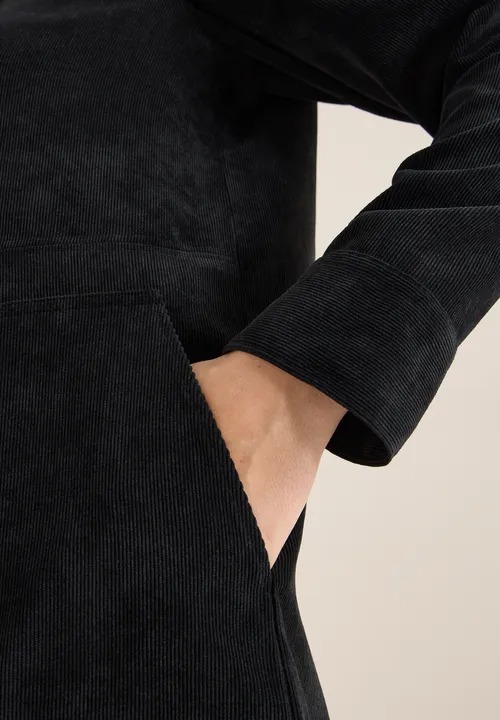 Solid Zipper Corduroy Dress - (C) - Cecil - 4