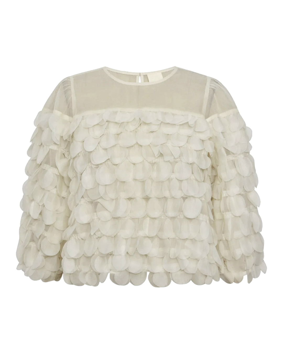 Blus Cathe prickar i lager offwhite
